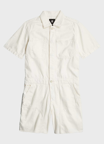 Комбінезон G-Star Raw комбінезон-шорти однотонний молочний кежуал бавовна