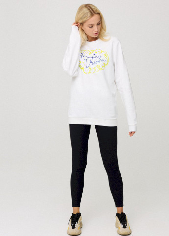 Белый світшот жіночий oversize /no flis/ YAPPI (254658767)