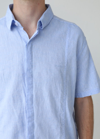 Голубой кэжуал рубашка Jean Piere