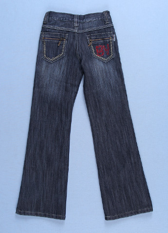 Синие демисезонные прямые джинсы Miss F&2