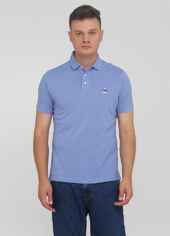 Голубой футболка-поло для мужчин Faconnable однотонная