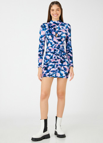 Комбінована кежуал сукня сукня-водолазка KOTON з абстрактним візерунком