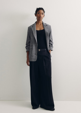 Темно-синий женский жакет H&M меланжевый - демисезонный