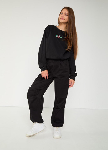 Черные кэжуал демисезонные джоггеры брюки Reporter Young