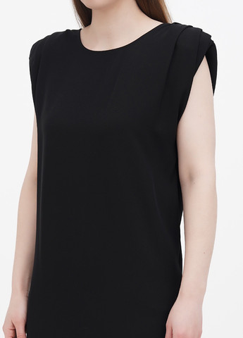 Чорна кежуал, коктейльна сукня з відкритою спиною Motivi однотонна