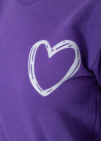 Фіолетовий світшот Ager однотонний без декору (289339736)