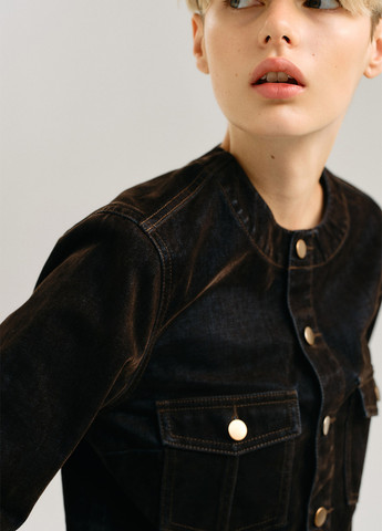 Темно-коричневая демисезонная куртка H&M