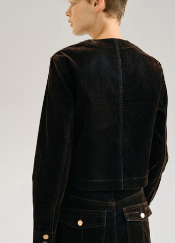 Темно-коричневая демисезонная куртка H&M