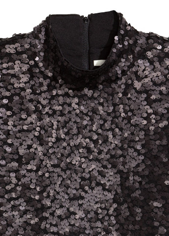 Гольф H&M однотонный чёрный кэжуал полиэстер