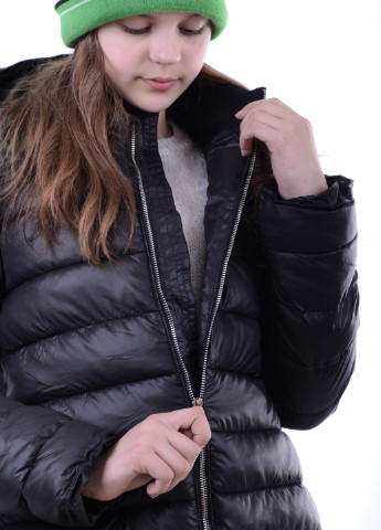 Черная демисезонная европуховик j29 Luxik удлиненная куртка
