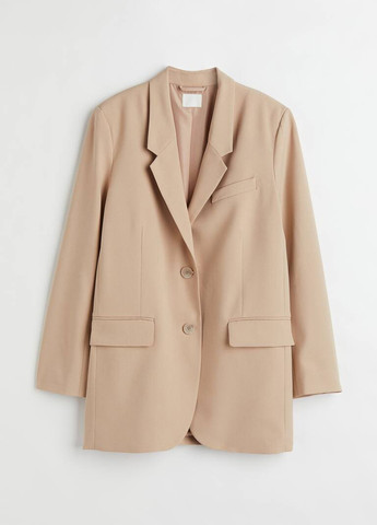 Бежевый женский жакет H&M однотонный - демисезонный