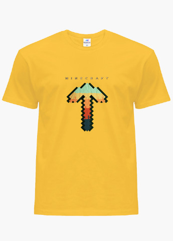 Жовта демісезонна футболка дитяча майнкрафт (minecraft) (9224-1169) MobiPrint