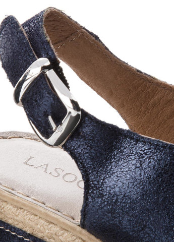 Темно-синие сандалі h893 Lasocki с ремешком с жемчугом