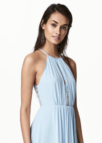 Світло-блакитна пляжна плаття, сукня H&M однотонна