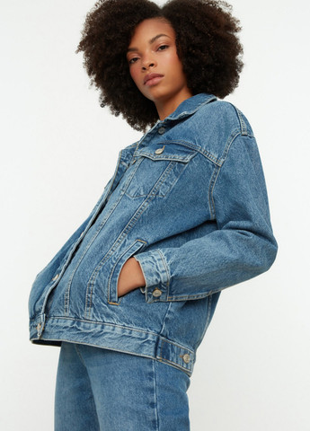 Синяя демисезонная куртка Trendyol