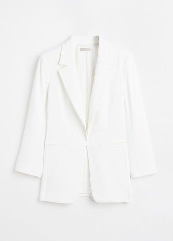 Белый женский жакет H&M однотонный - демисезонный