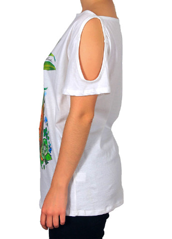 Белая летняя футболка Just Cavalli