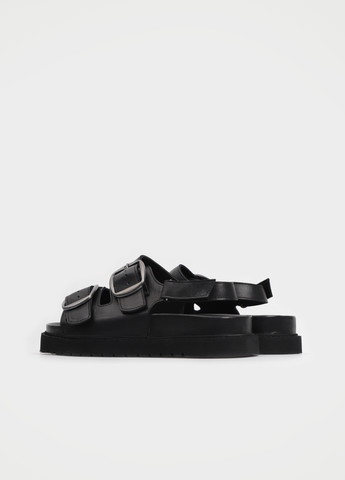 Черные босоножки URBAN TRACE на липучке