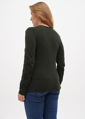 Оливковий (хакі) демісезонний пуловер пуловер Sassofono