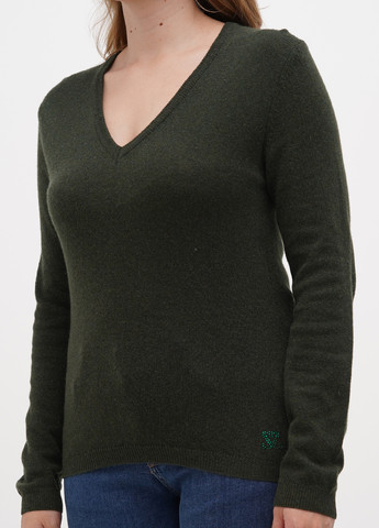 Оливковий (хакі) демісезонний пуловер пуловер Sassofono