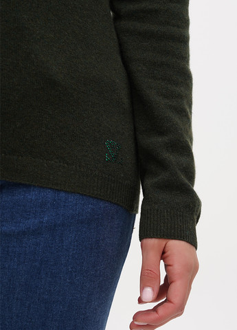 Оливковий (хакі) демісезонний пуловер пуловер Sassofono