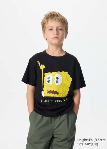 Чорна літня футболка Uniqlo