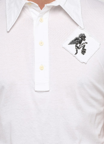 Белая футболка-поло для мужчин John Richmond с рисунком