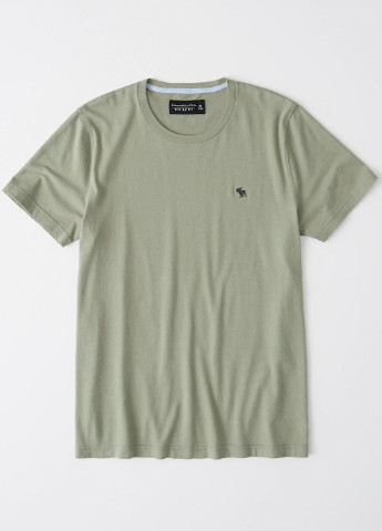 Оливковая футболка Abercrombie & Fitch