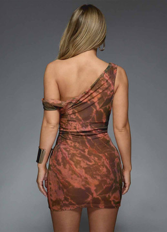 Комбінована коктейльна, вечірня сукня SHEIN тай-дай