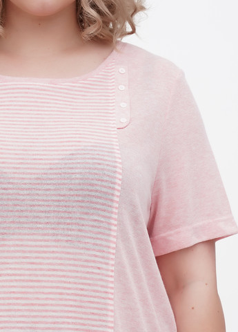 Розовая летняя футболка Collection L