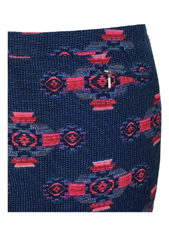 Синяя повседневный с абстрактным узором юбка Cache Cache тюльпан