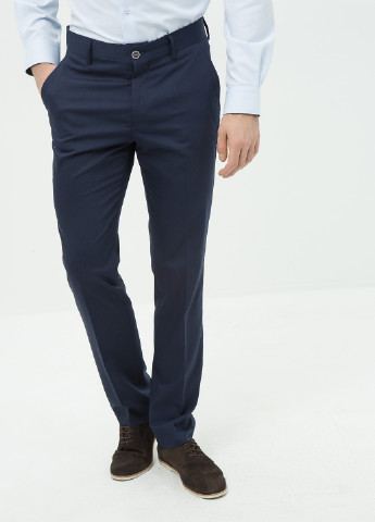 Темно-синие классические демисезонные зауженные брюки KOTON