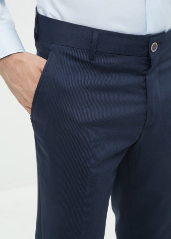 Темно-синие классические демисезонные зауженные брюки KOTON