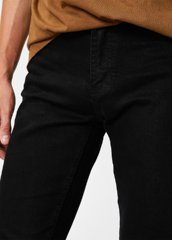 Черные демисезонные слим брюки KOTON