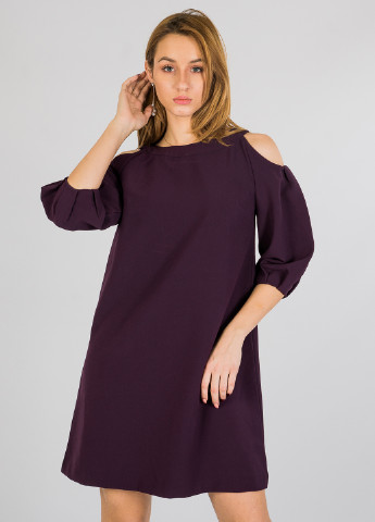 Фіолетова кежуал плаття, сукня з відкритими плечима Vero Moda однотонна