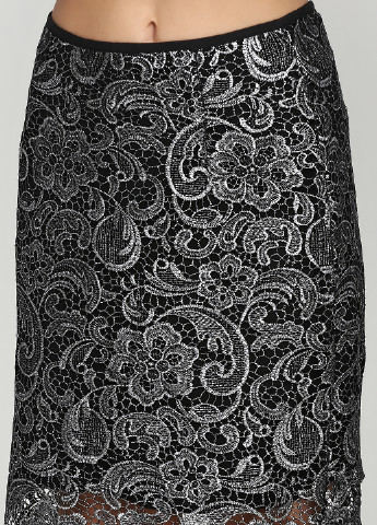 Серебристая кэжуал фактурная юбка Karen by Simonsen миди
