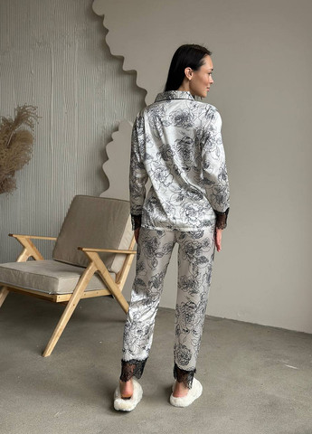 Сіра всесезон піжама (сорочка, штани) сорочка + брюки NOVA VEGA