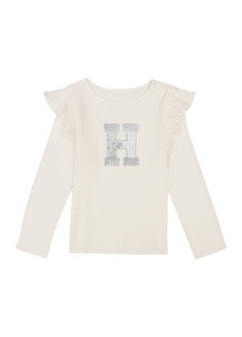 Белый демисезонный кэжуал лонгслив Tommy Hilfiger однотонный