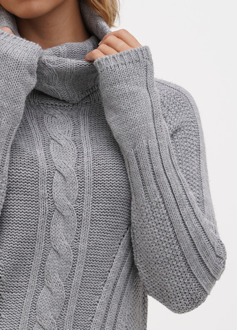 Сіра кежуал сукня сукня светр Sassofono однотонна