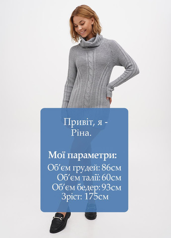 Сіра кежуал сукня сукня светр Sassofono однотонна