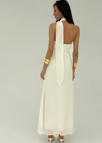 Белое праздничный, вечернее платье с открытой спиной SHEIN однотонное