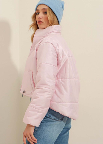 Світло-рожева демісезонна куртка Trend Alacati Stili