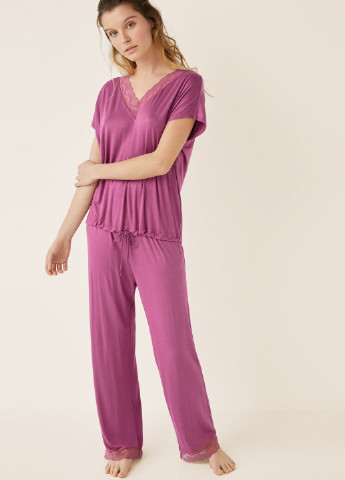 Светло-фиолетовая всесезон пижама (футболка, брюки) Women'secret