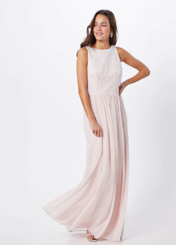 Светло-розовое вечернее платье клеш Vera Mont однотонное