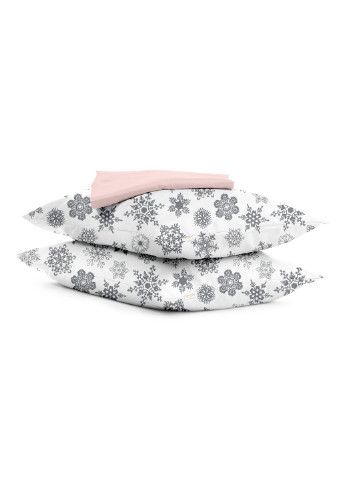 Євро комплект RANFORS ROSE SNOWFLAKES GREY (підковдра 200х220 см, простирадло 220х240 см, наволочка 2 шт 50х70 см) Cosas (251413630)