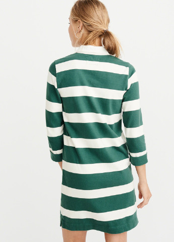 Зеленое кэжуал платье Abercrombie & Fitch в полоску