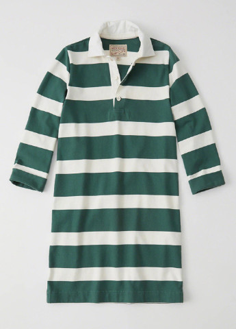 Зелена кежуал сукня Abercrombie & Fitch в смужку