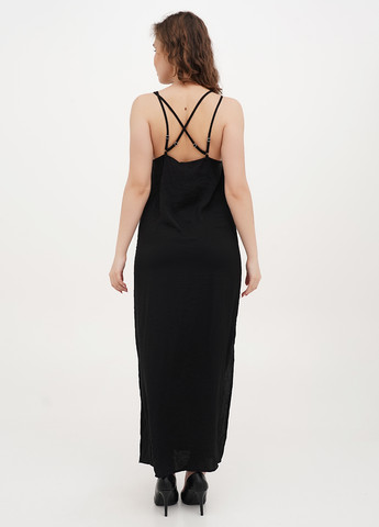 Черное кэжуал платье а-силуэт H&M однотонное