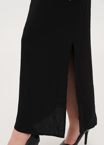 Черное кэжуал платье а-силуэт H&M однотонное