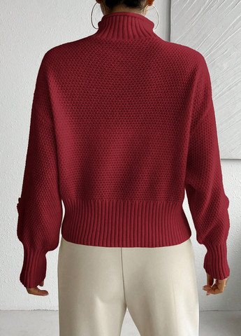 Бордовий демісезонний светр SHEIN